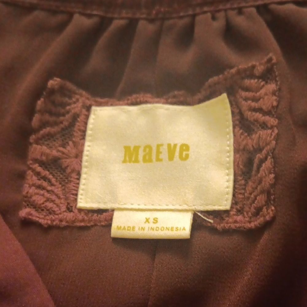 Maeve Burgundy Ingrid Tunic Style Velvet Dress. Bohemian. Artsy. Velvet. - Picture 10 of 12